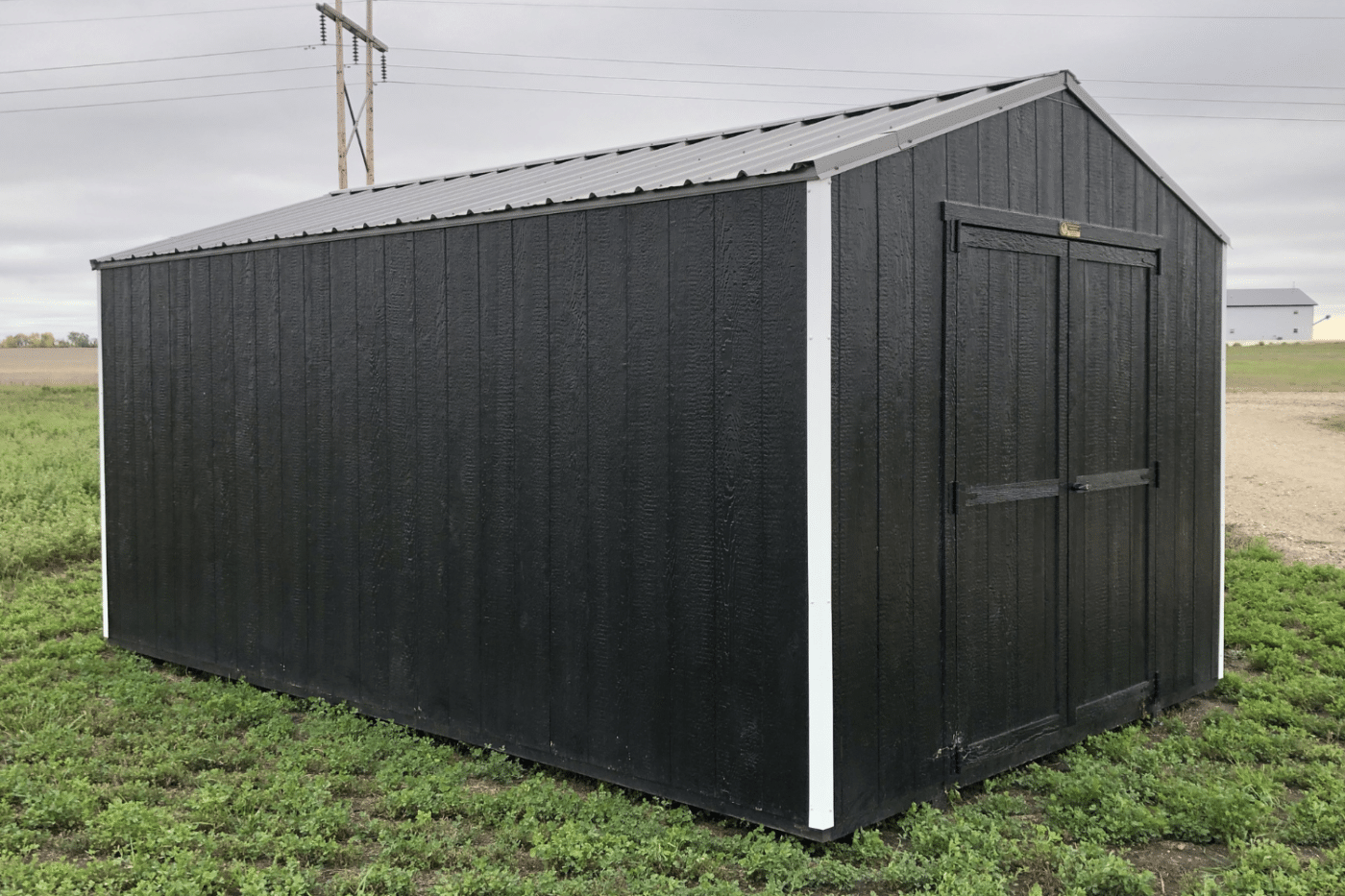 10x20 black economy shed