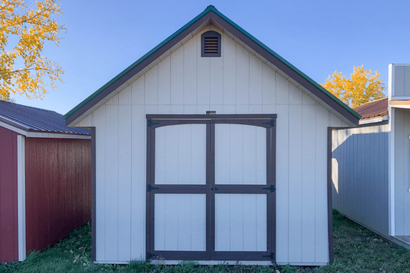 8x12 white a frame shed