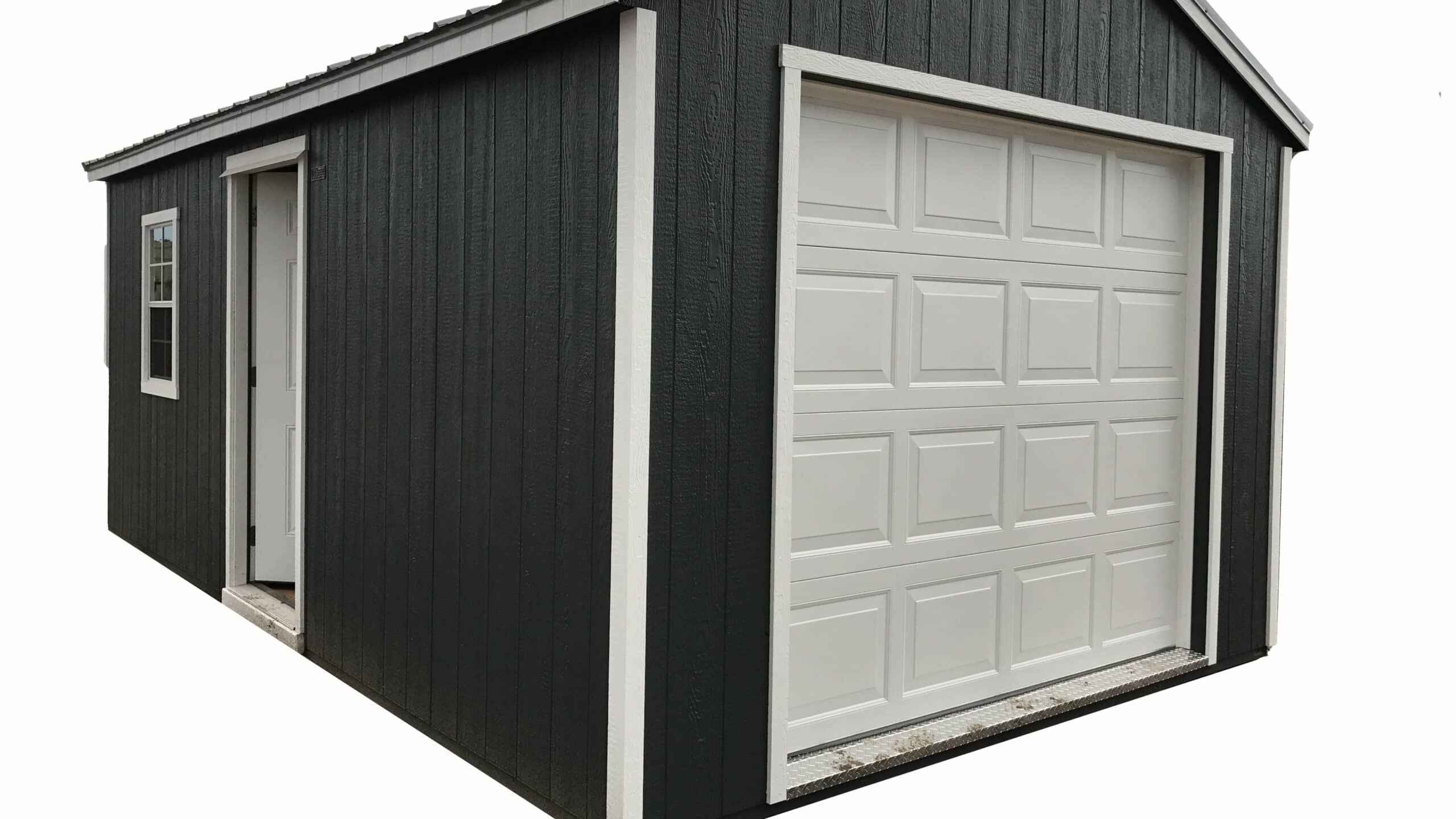 a frame garage shed