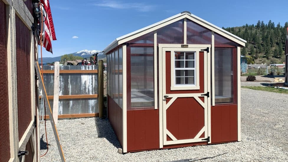 greenhouse shed in alfalfa or
