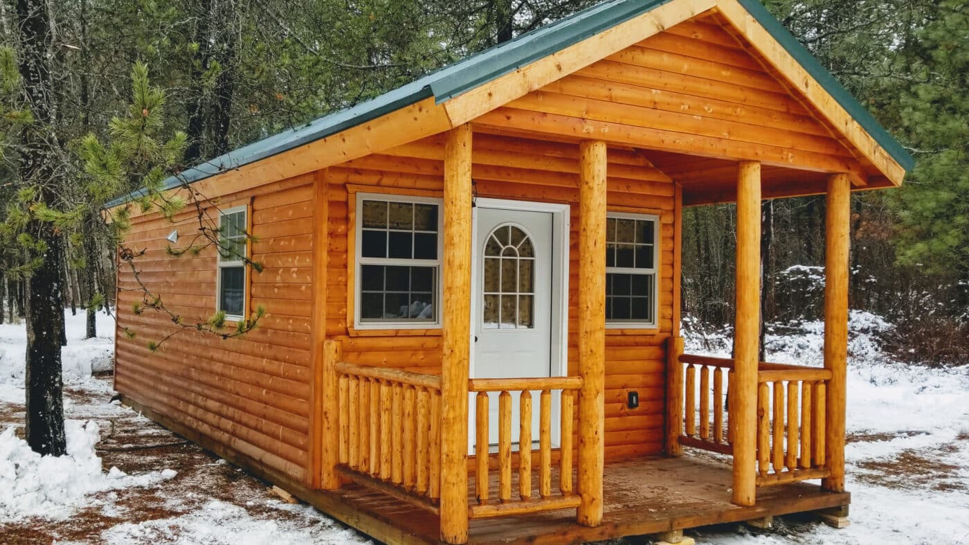log cottage shed